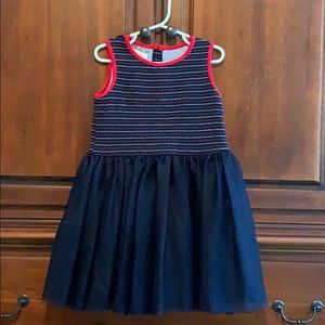 Cute navy and red girls tulle dress